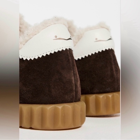 NWT VOILE BLANCHE Ines Fringe Sneakers in Dark Brown - Picture 4 of 15